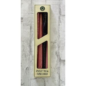 Todays Home Classic Taper Pink and Purple Vintage Candles Set of 4 Retro -Flawed